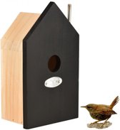 Best for birds nestkast huis winterkoning hout / zwart 13x9,5x22 cm